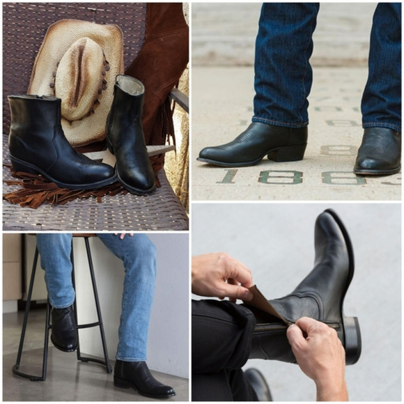 DurangobLeather Side Zip Western Boots DB950 - Picture 1 of 5